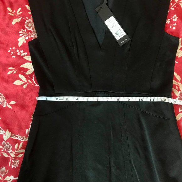 *NWT* BCBGMaxAzria Black Cap-Sleeve V-Neck A-Line Dress - Size XXS - Picture 13 of 15